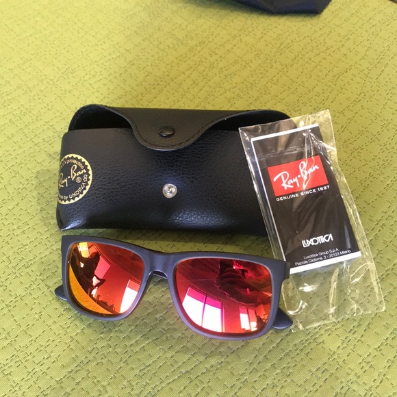 ray ban justin color mix red